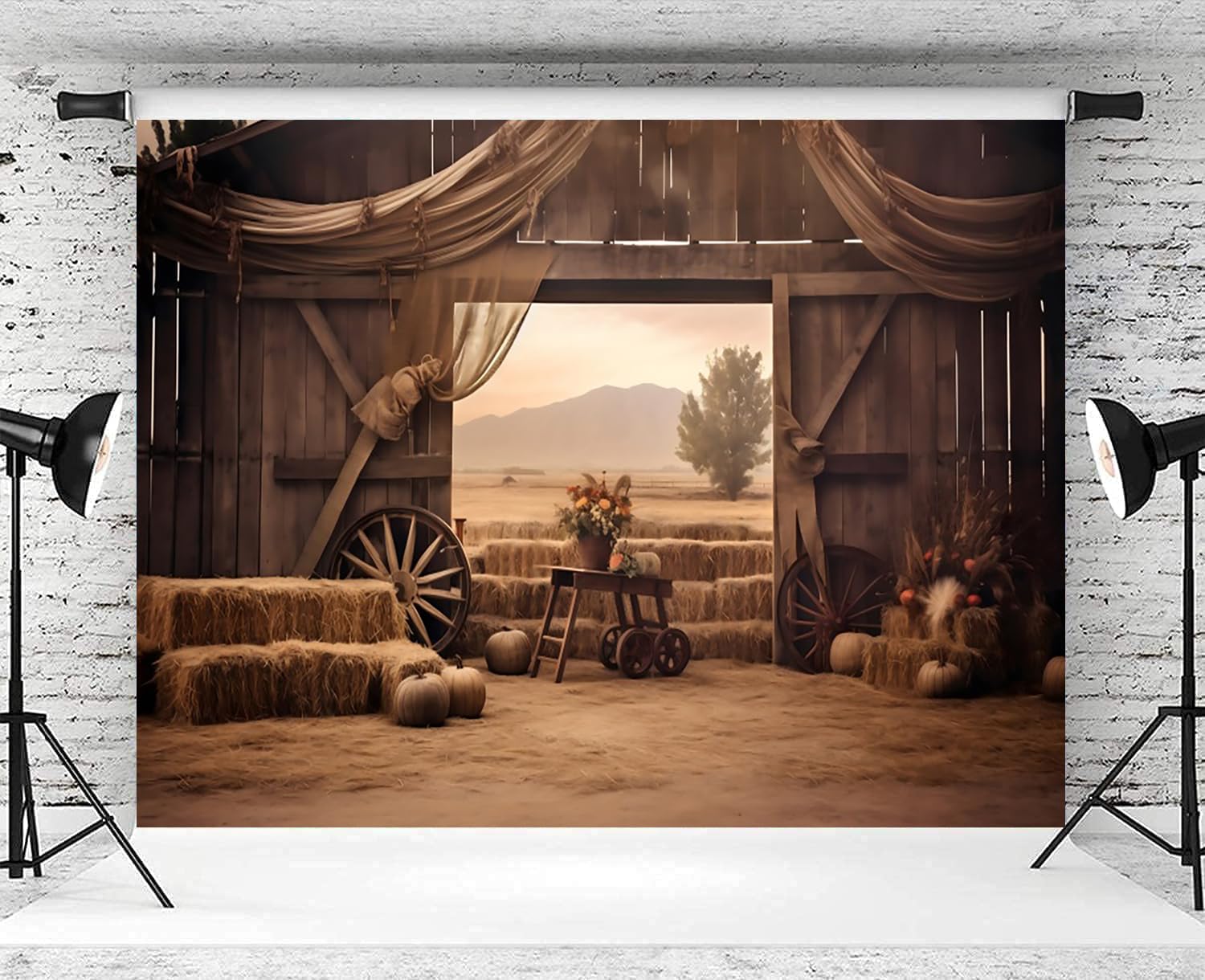 Sfondo Fotografico Occidentale 3x2.5 m, Vintage Selvaggio Ovest Campo Rustico Casa in Legno Vinile Fotografia Sfondo Bambini Compleanno Festa Del Ragazzo Di Mucca Occidentale Feste Banner