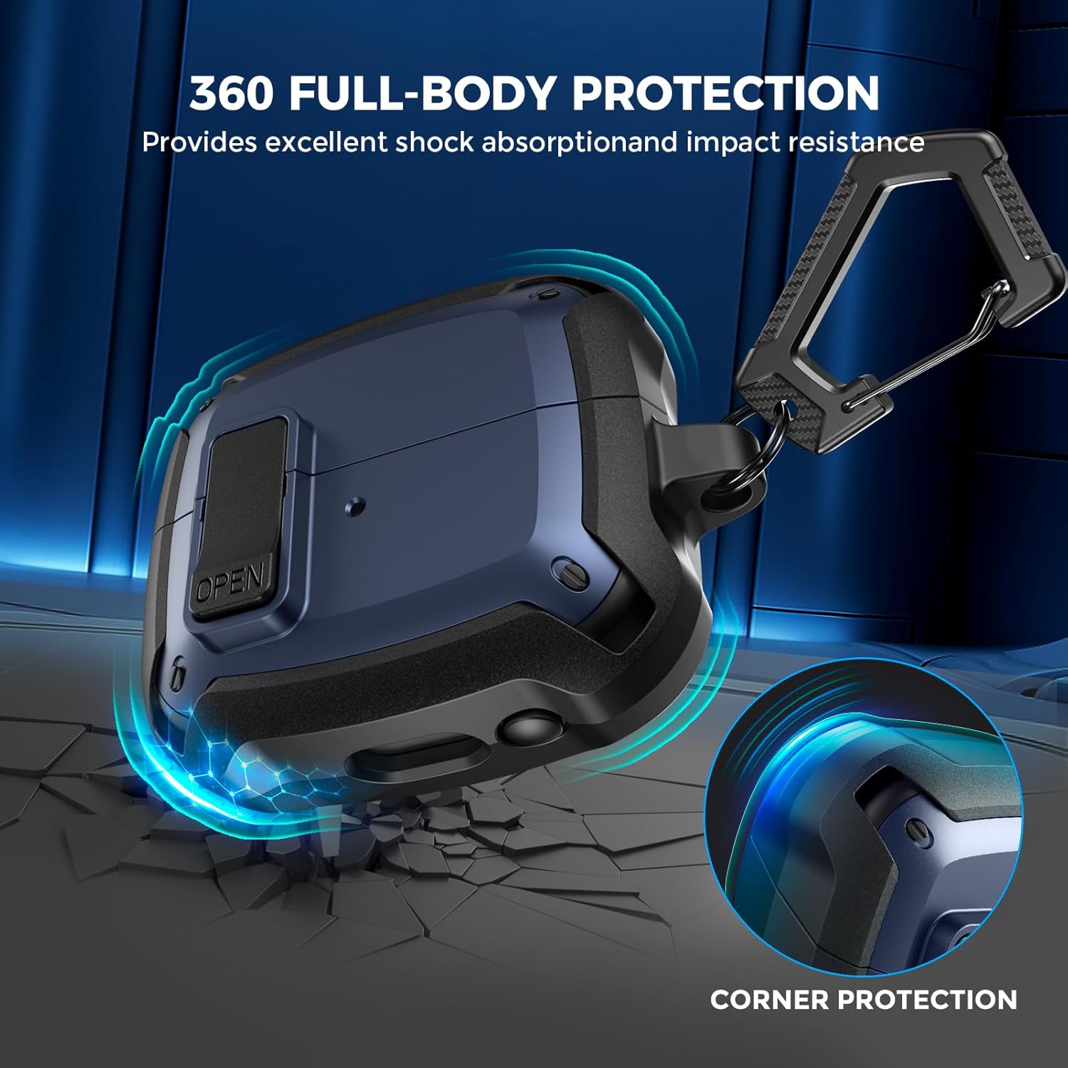 AhaStyle Case for Samsung Galaxy Buds3 / Galaxy Buds3 Pro (2024) / Galaxy Buds 3 FE (2025) with Secure Lock Clip Shockproof Full Protective Skin Cover with Cleaner Kit for Samsung Galaxy Buds3 Series - Image 4