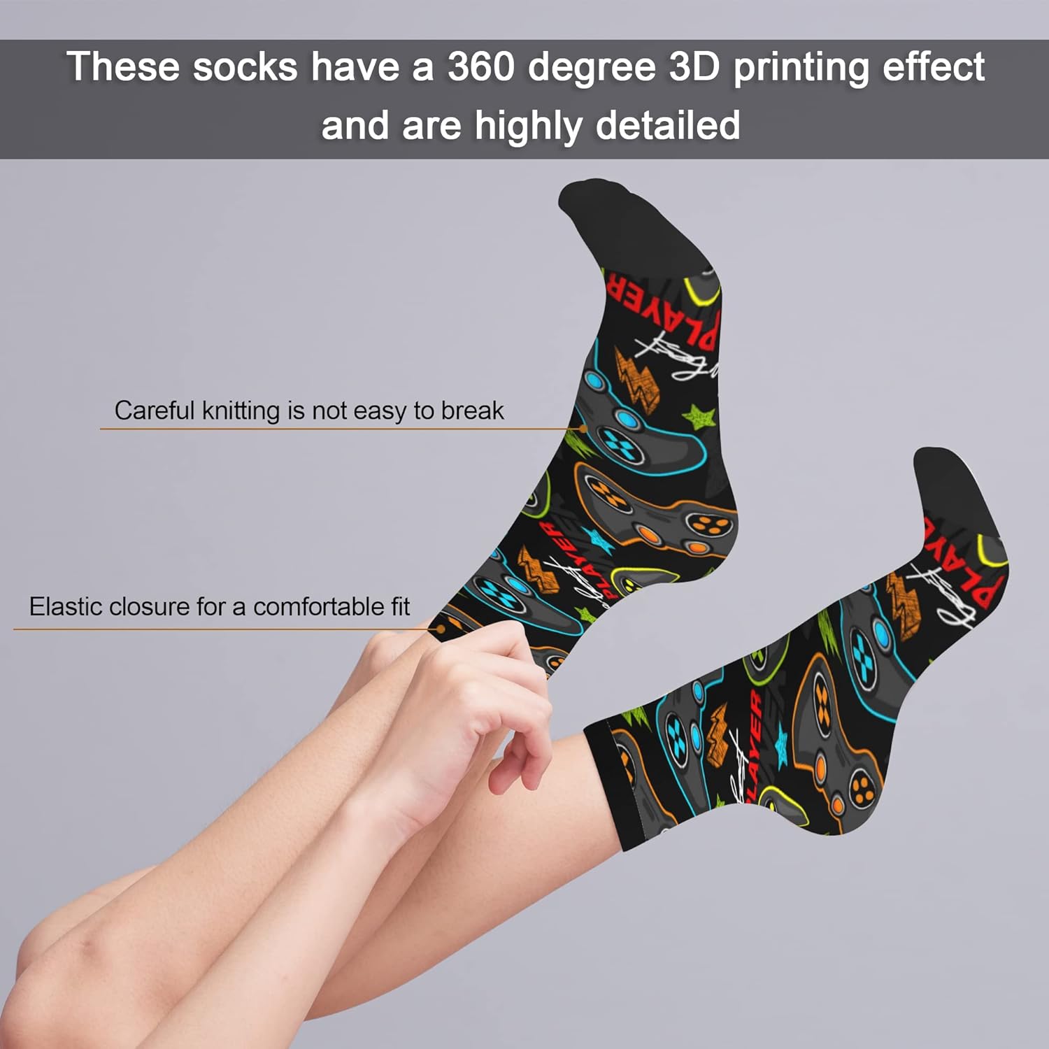 Funny Crazy Socks for Men/Women Gifts,Unisex Novelty Casual Crew Socks - Image 2