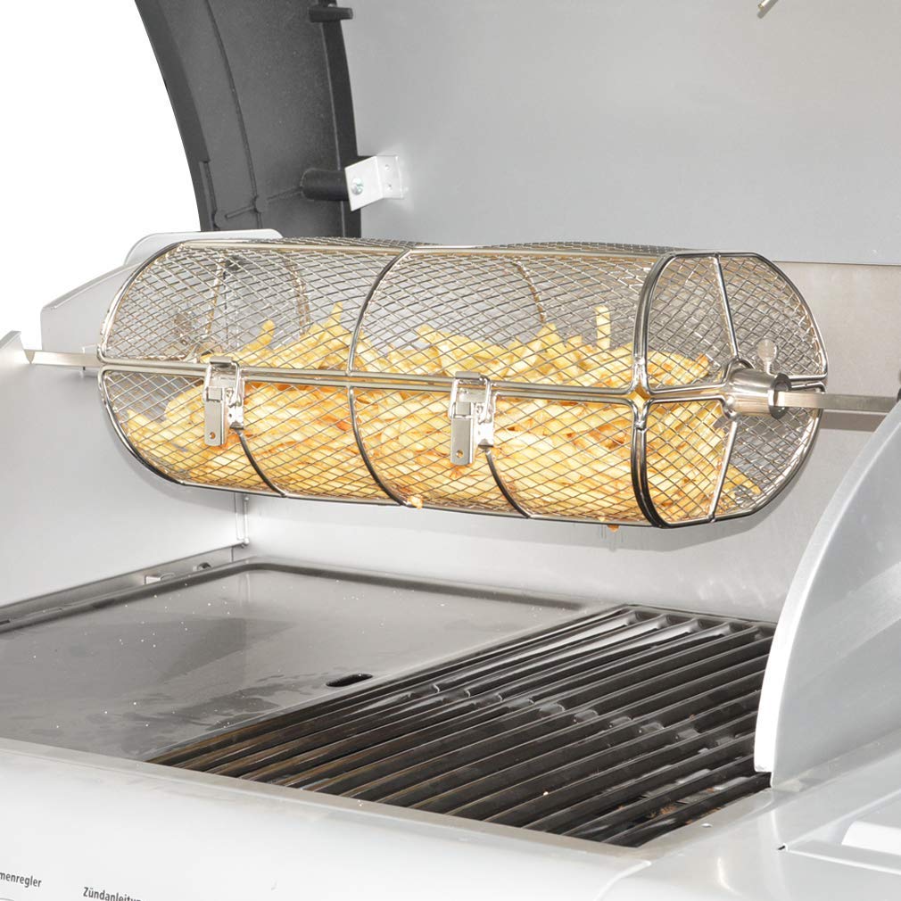 Onlyfire BRK-6039 Universel Panier de Gril en acier Inoxydable pour barbecue à gaz et charbon de bois