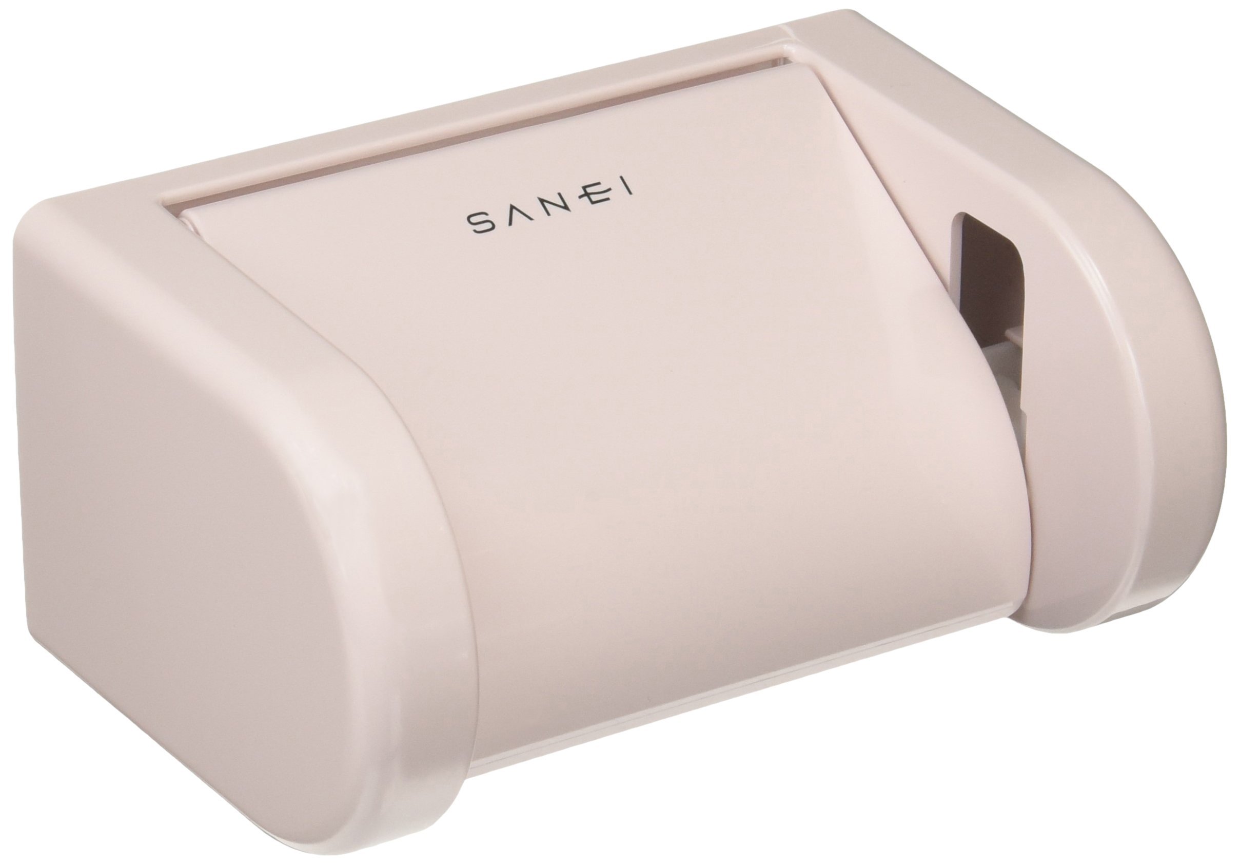 SANEI W37-P Paper Holder, One-Touch Detach, Screw and Adhesive Tape, Pink