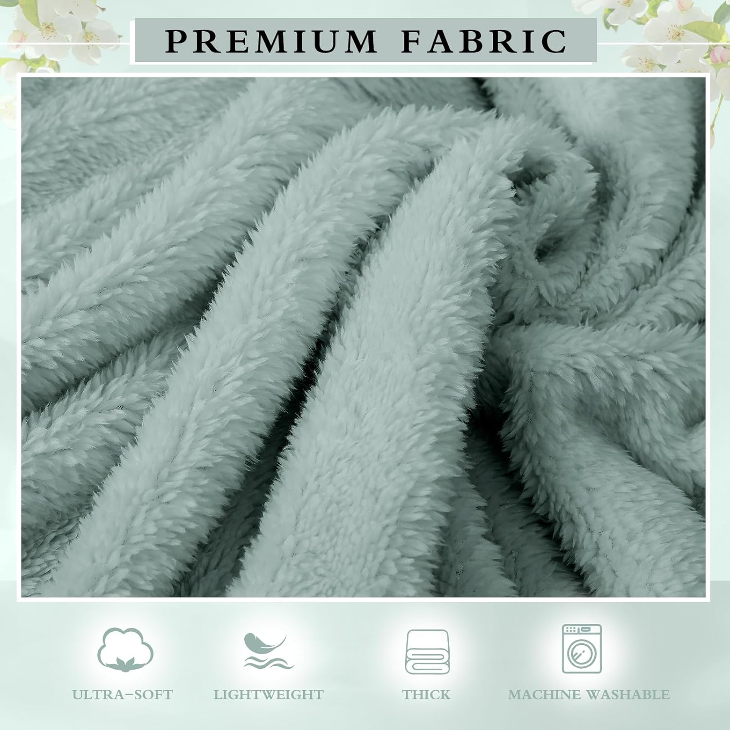 Tinideya 6 Pack Sherpa Fleece Throw Blankets Bulk 50"x 60" Soft Plush Wedding Throw Blankets for Couch Sofa Spa Sleepover Party Favor Supplies Travel Guest Room Home Decor (Lake Blue) - Image 3