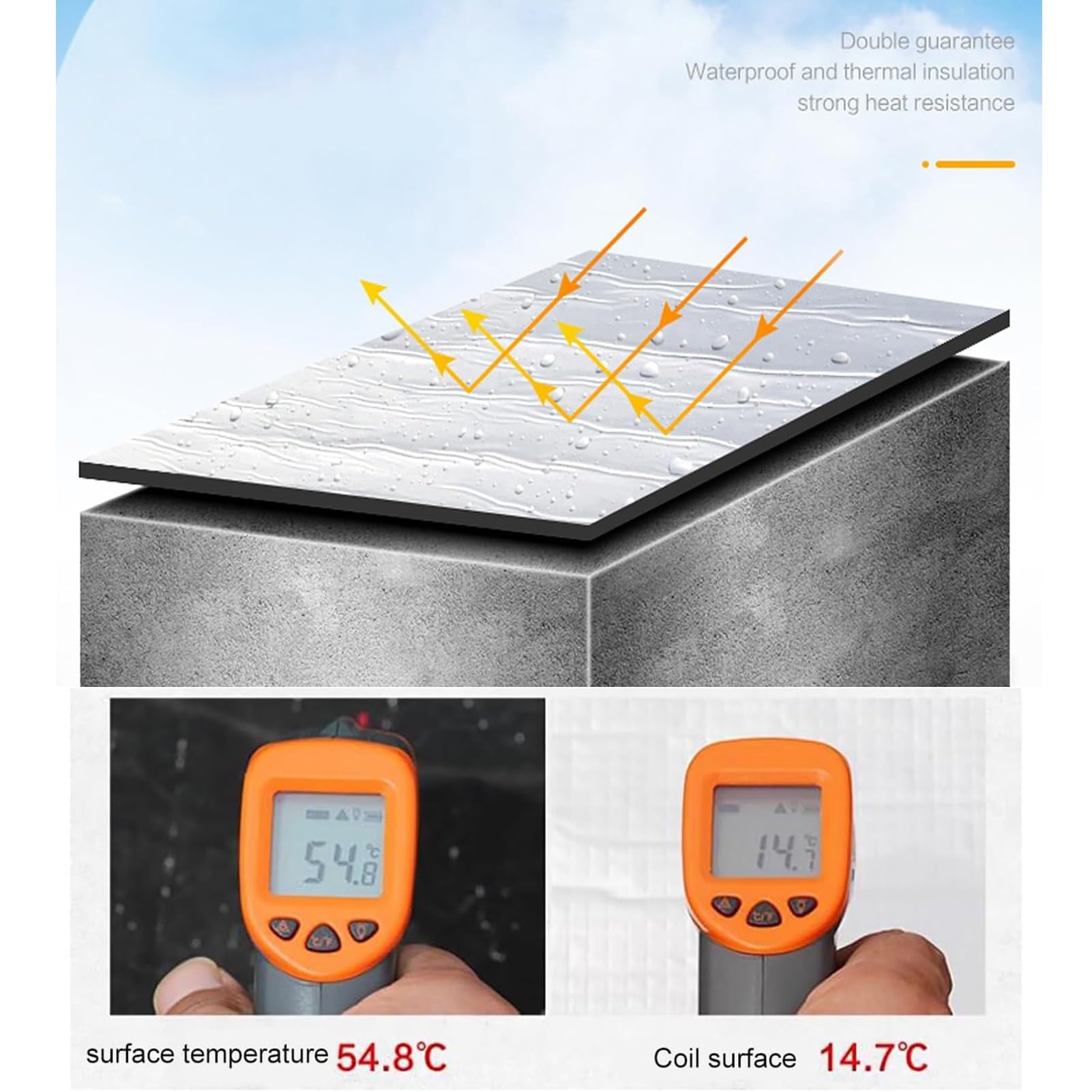 Nastro adesivo in alluminio, sigillante bituminoso impermeabile per perdite sul tetto, crepe e riparazioni di tubi, nastro resistente e durevole (5 m x 0,5 m)