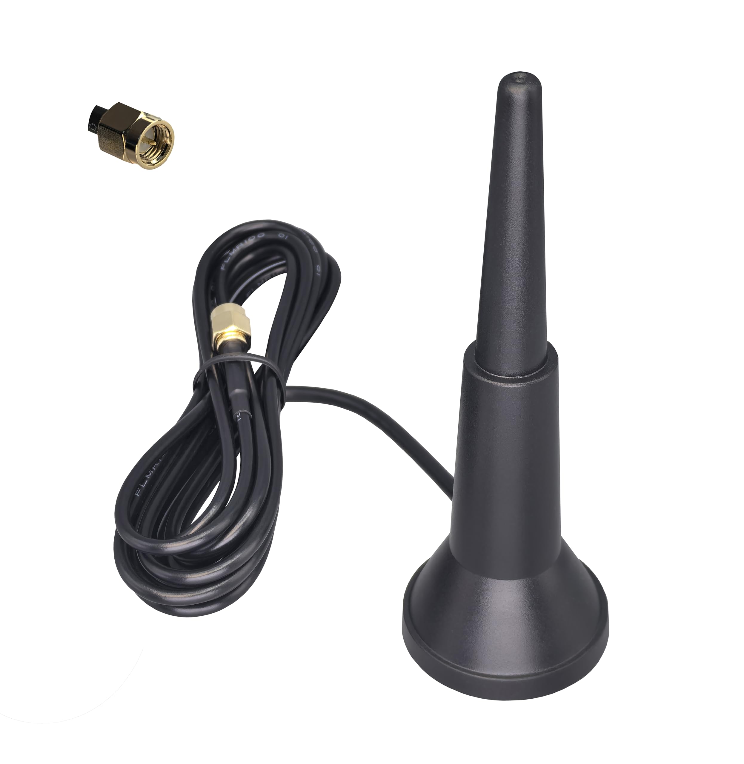 Dixingtek Waterproof IP67 10ft SMA Dual Band WiFi 4g LTE 5g mimo Antenna Magnetic Base, Compatible with Router IP Camera Hunting Game Security Camera IoT Pyramidal Antenna