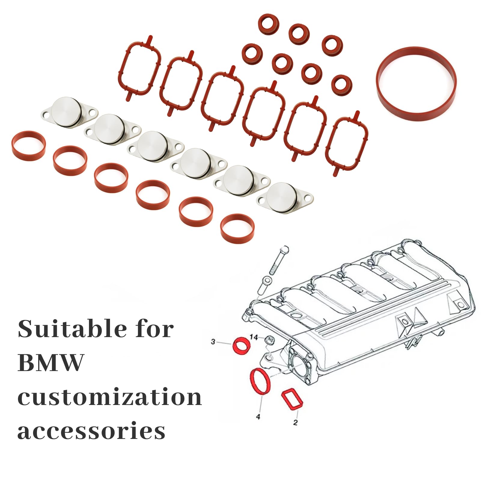 Kit di rimozione valvole aspirazione M57 M57TU 6×33mm per BMW E87 E46 E90 E91 E92 E93 E39 E60 E83 E53