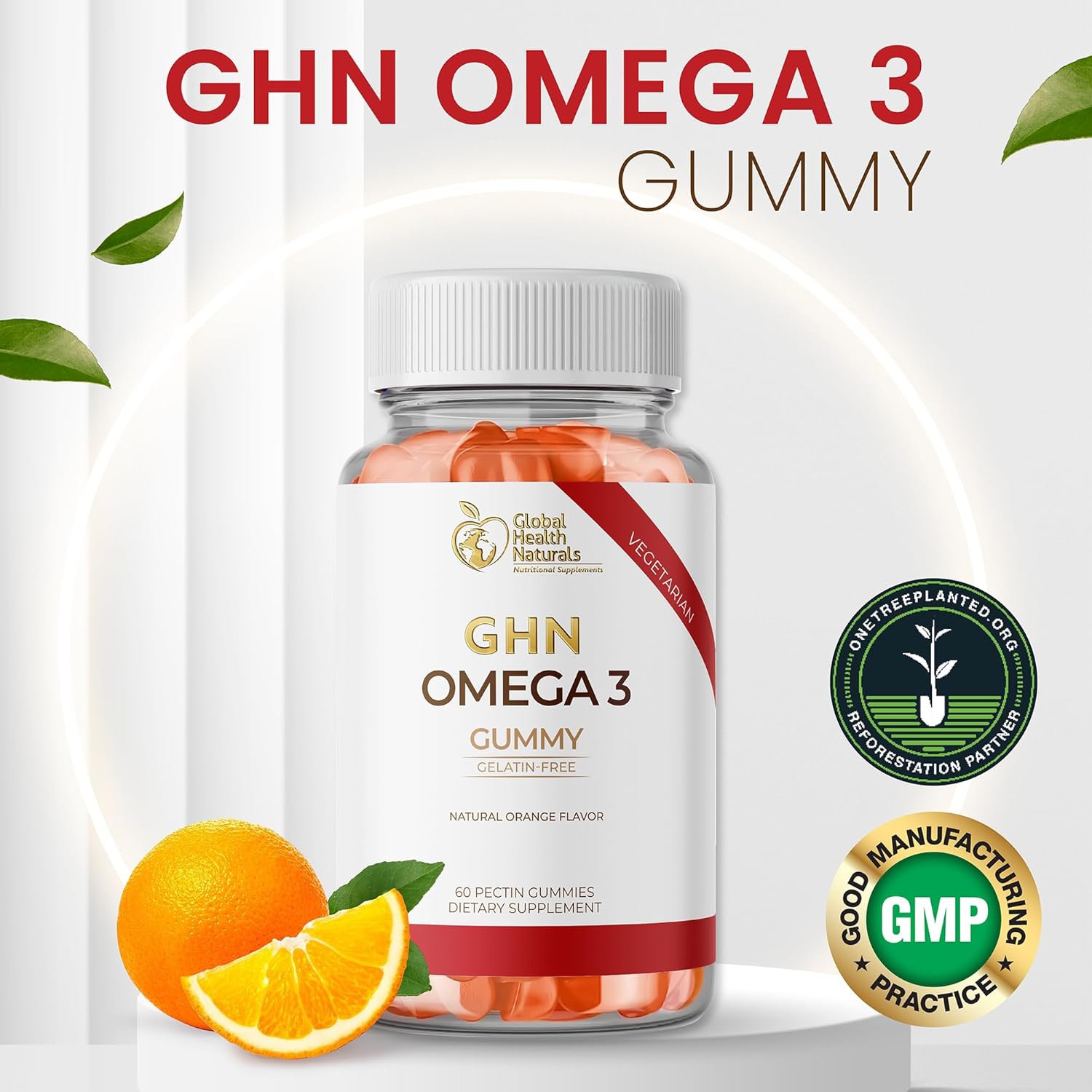 Vegan Omega 3 Gummies – Flaxseed Oil Omega 3 6 9 ALA - Pectin-Based Chewable Supplement for Adults - Natural Orange Flavor - Non-GMO, Gluten-Free, Gelatin-Free -30 Servings