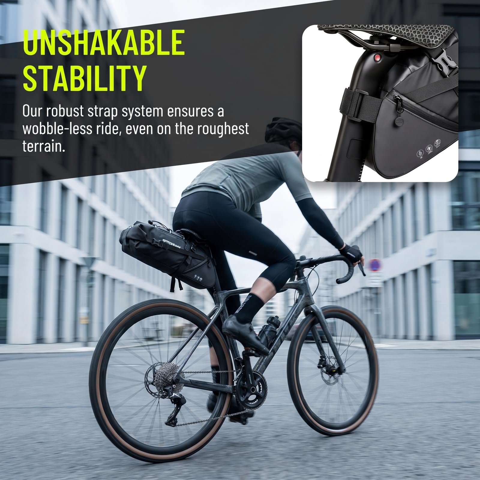 Voxlara 12 L Borsa da Sella per Bicicletta, 100% Impermeabile | Borsa Sottosella Borse Bici per Bici da Corsa e MTB Riflettent Portaoggetti da Sella Leggero Per Ciclismo Bike Bag