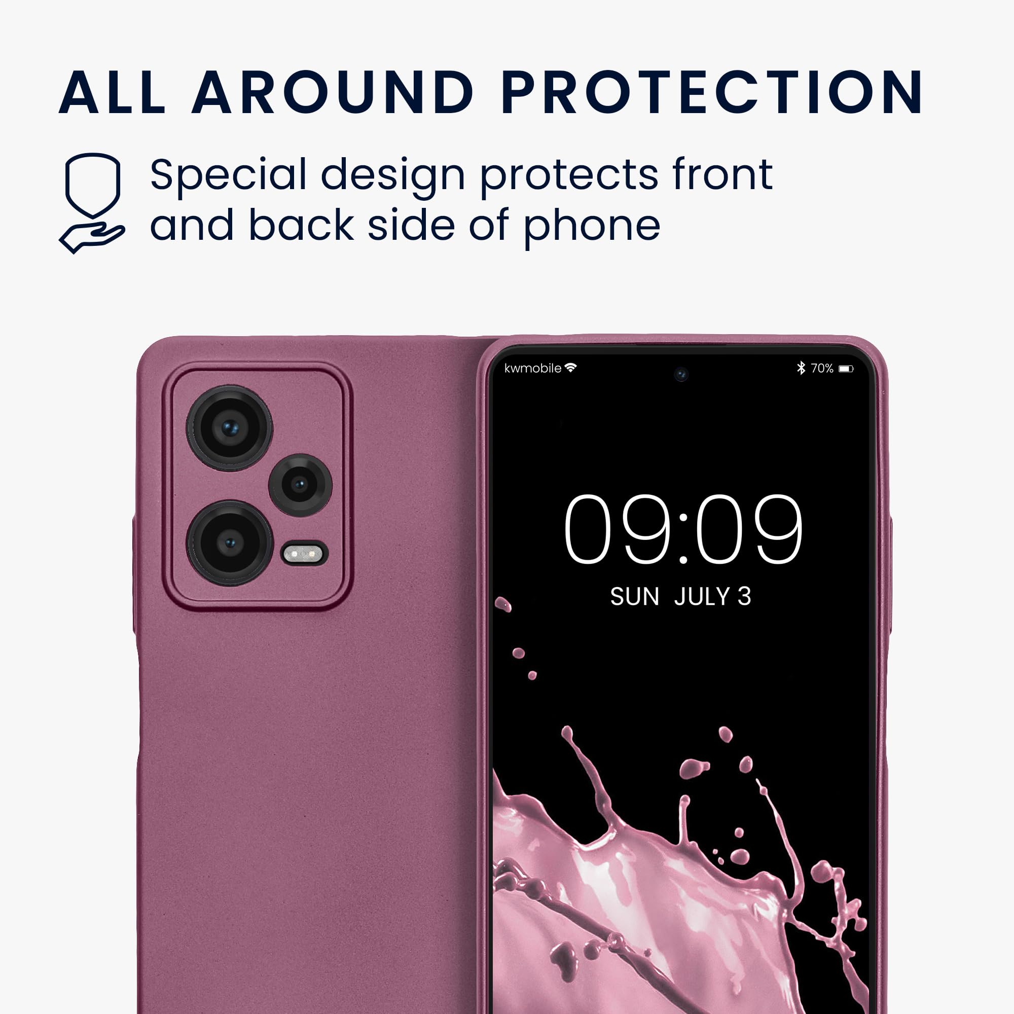 kwmobile Custodia Compatibile con Xiaomi Redmi Note 12 Pro 5G Cover - Back Case per Smartphone in Silicone TPU - Protezione Gommata - artic night