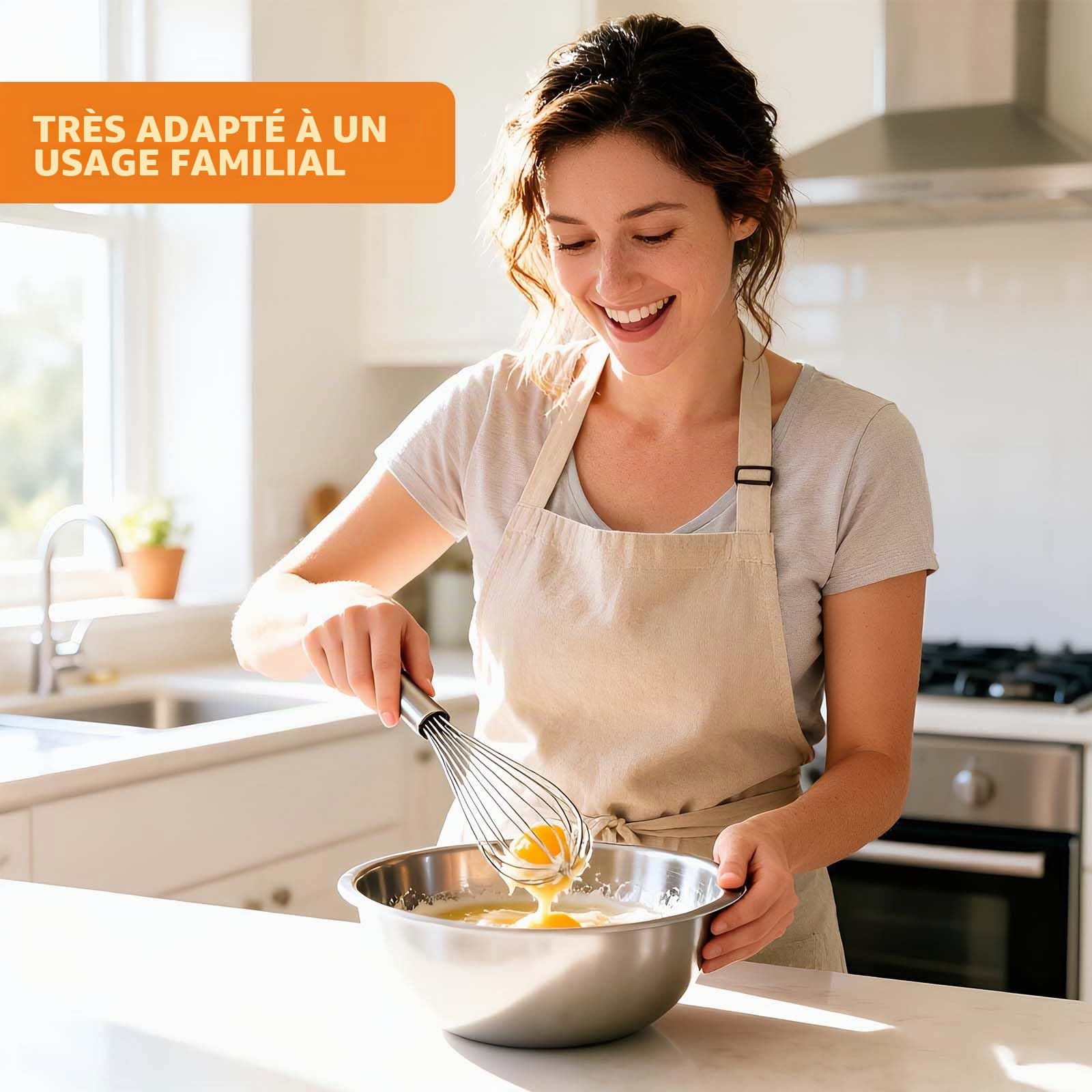 Lot de 5 Cul de Poule Inox, Saladiers en Acier Inoxydable, Bol Inox Cuisine Bowl de Mélange 5 Saladiers de Tailles Différentes 0.6 l, 0.9 l, 1.6 l, 2 l, 2.6 l