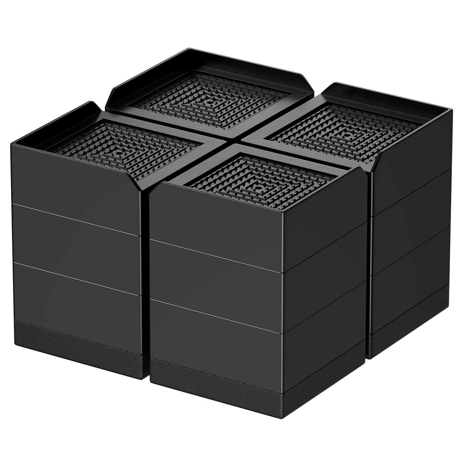 RCHYFEED 4 elevadores de muebles de 10 cm, altura ajustable, elevador de mesa antideslizante, elevador cuadrado de muebles para cama, sofá, silla, elevador de piernas, elevador de muebles, hasta 1000