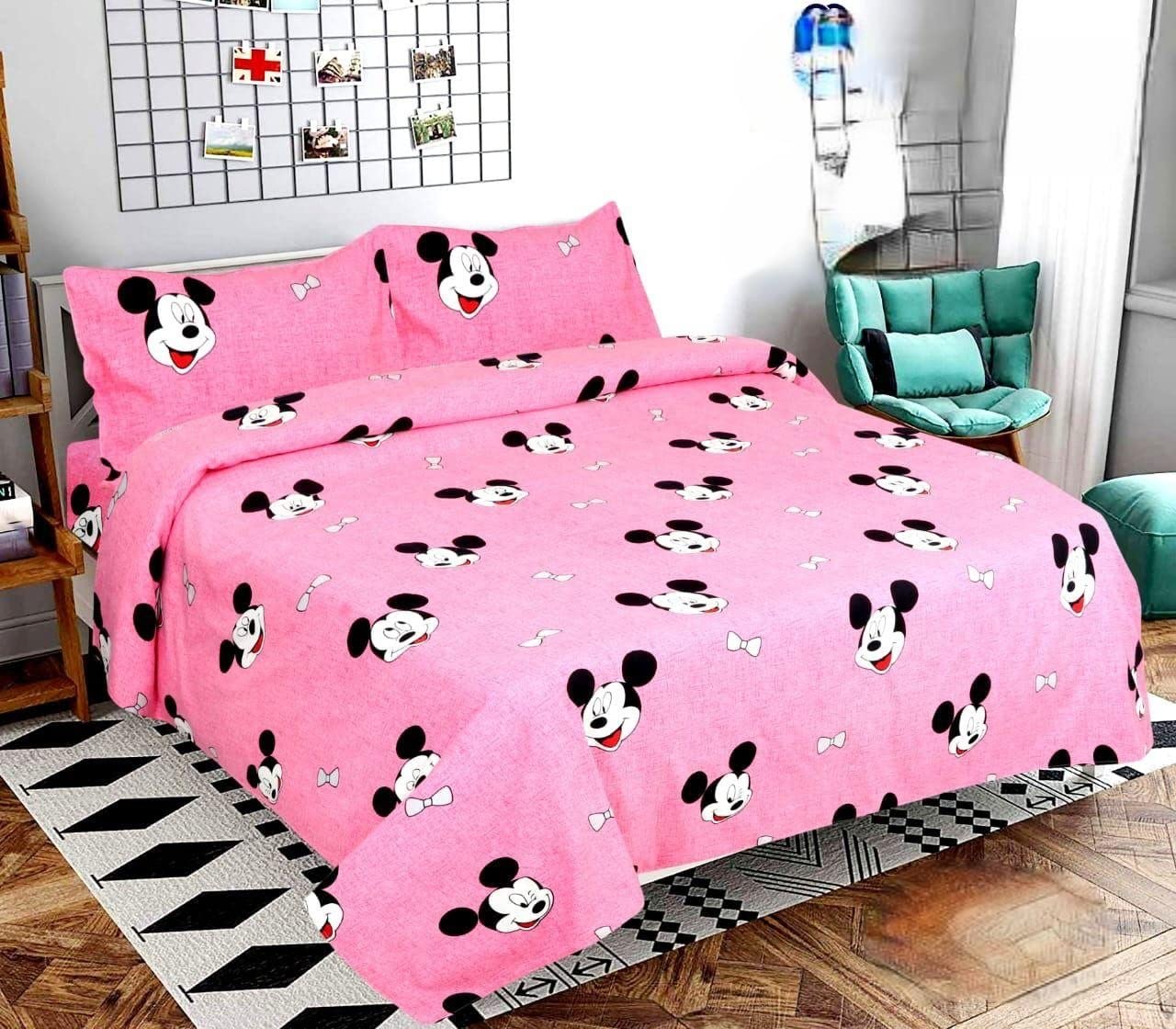 Spring Board Bedsheet Cotton for Double Bed Queen Size with 2 Pillow Covers(SMB=26) (B0BQMS77FR) Amazon Price History, Amazon Price Tracker