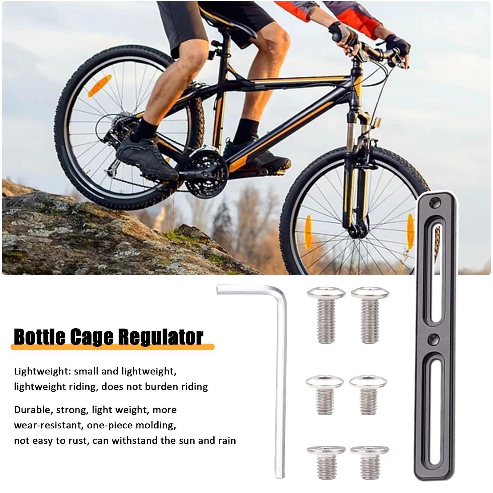 Fahrrad-Flaschenhalter-Adapter – Verstellbar, 2 Schlitze, Inkl. Schrauben & Schraubendreher – Aus Aluminium