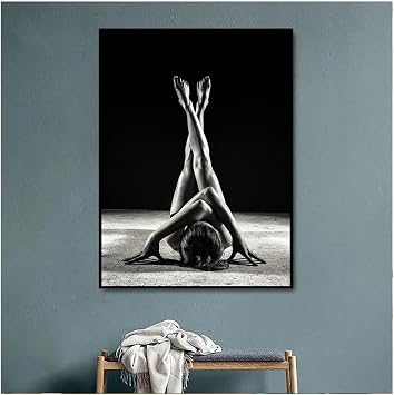 LMAIWANG Sexy Girl Posters Home Decor Printed Paintings Women Yoga Dance Fitness Wall Art Posters Wall Pictures 60x80cm frame