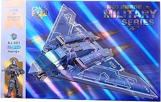 Military Series Fighter Building Blocks For 6 Years And Above, 300 Pieces - Blue