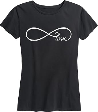 Instant Message - Love, Infinity Sign - Womens Short Sleeve Graphic T-Shirt