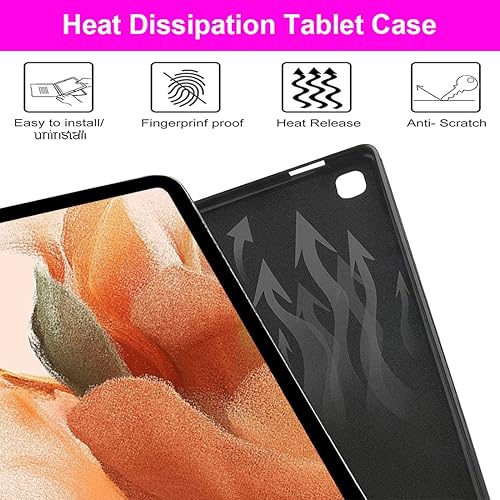 Miniatura 8 de SUYOOULIN Funda de teclado para Samsung Galaxy Tab S9 Plus S9+ de 12.4 pulgadas 2023 (SM-X810X816BX818U) con soporte para bolígrafo S, funda de