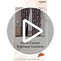 Image of Cloth Fusion Printed 100% Blackout Door Curtains 7 Feet Long Set of 2, Room Darkening Parda with Stainless Steel Grommets for Home Decor (7x4.5 Feet, Blue Coral)