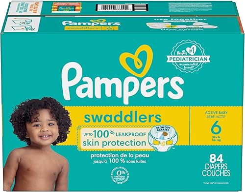 Miniatura 67 de Pañales Pampers Swaddlers, Talla 7 (11.8-22.7 kg), 70 unidades, absorbentes, mantiene al bebé seco y cómodo, pañal desechable seguro para la piel