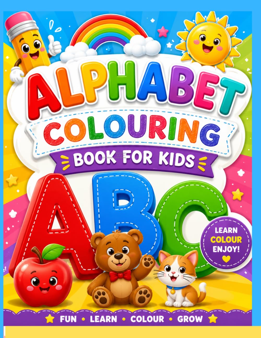 Tiny Hands Alphabet Coloring Book: Cute A to Z Learning Pages for Preschoolers and Toddlers