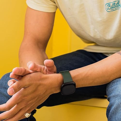 Miniatura 5 de Paquete de 3 bandas de silicona para Fitbit Sense Fitbit Versa 3 bandas para mujeres y hombres, correas deportivas suaves clásicas de repuesto para