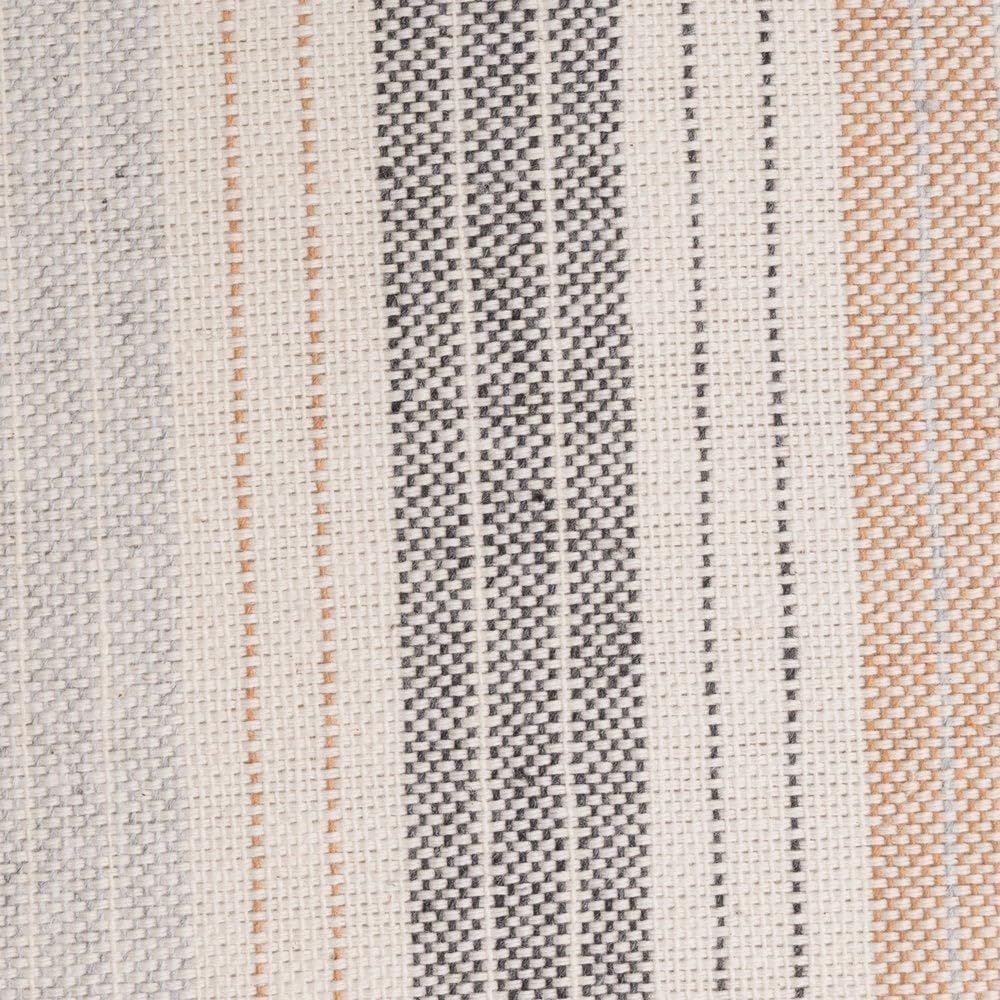 6 cojines de rayas marrón y gris de algodón de 45x45 cm con relleno