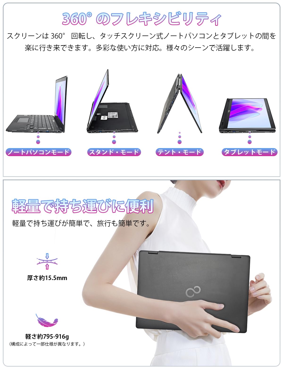 Amazon.co.jp: 【整備済み品】富士通 中古 ノートパソコン U9310/超