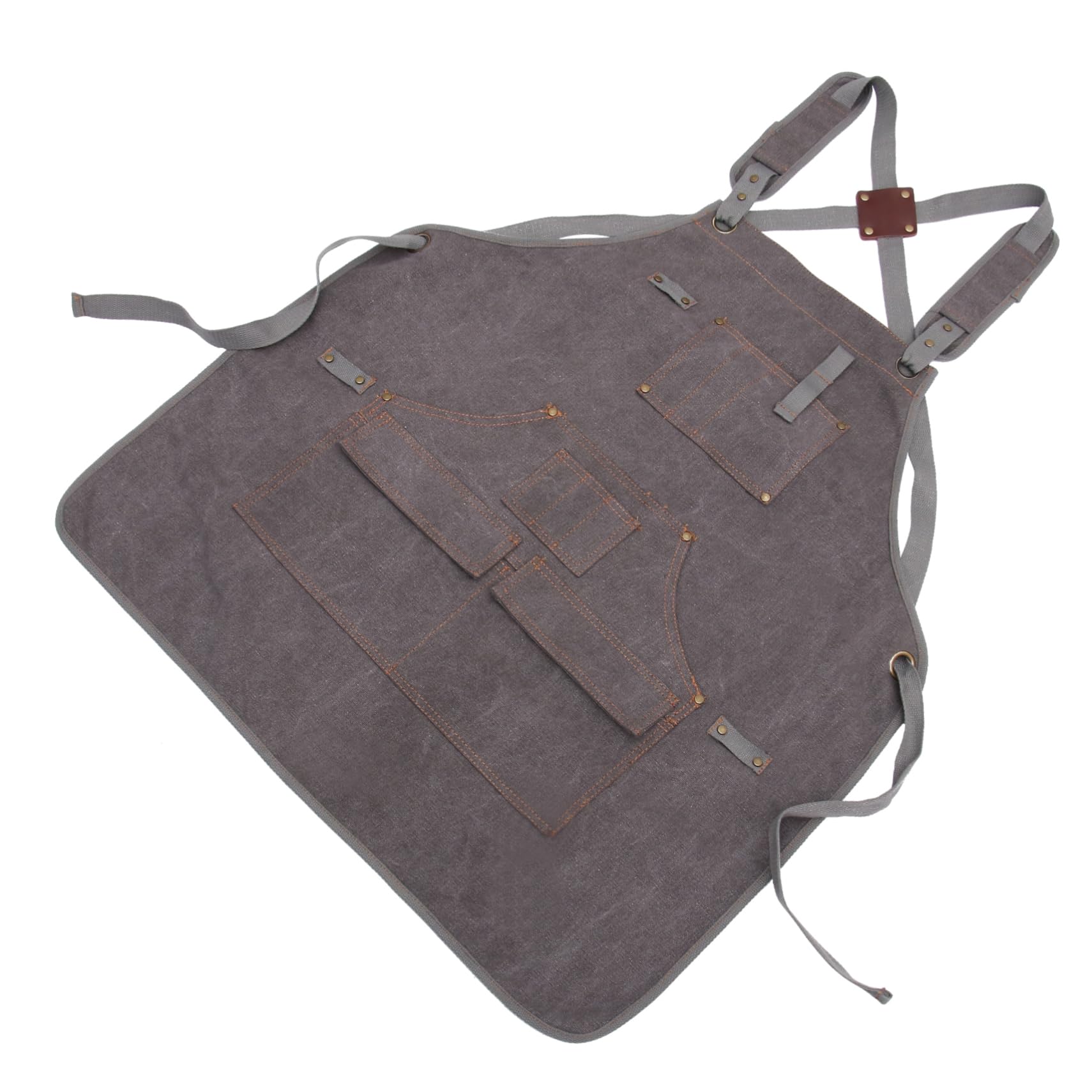 Holibanna Delantal Multibolsillos de Lona Gruesa Lavable para Taller