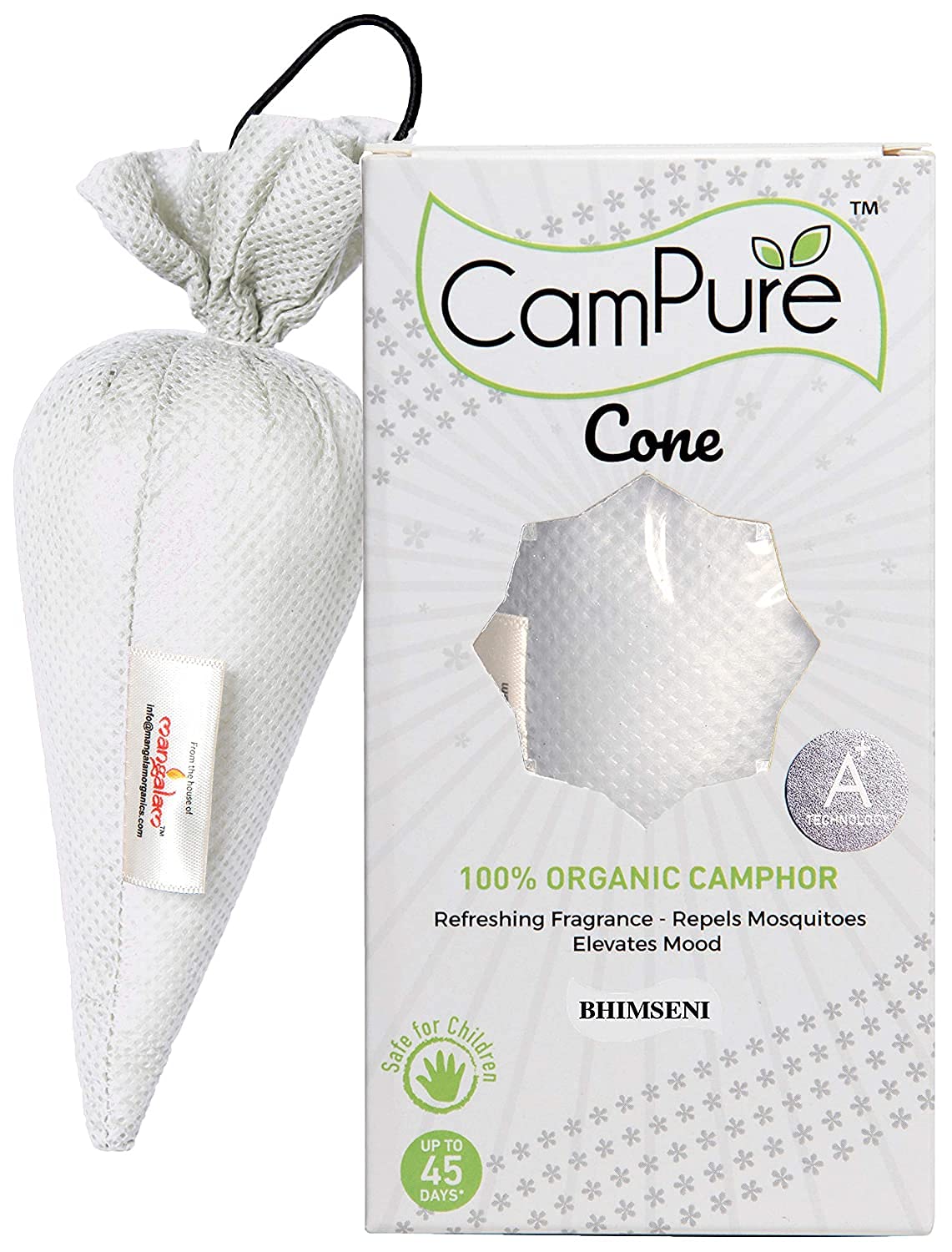 CamPure Camphor Cone (Bhimseni) | Pack of 4 | Room, Car and Air Freshener & Mosquito Repellent (B0CG4L2SWL) Amazon Price History, Amazon Price Tracker