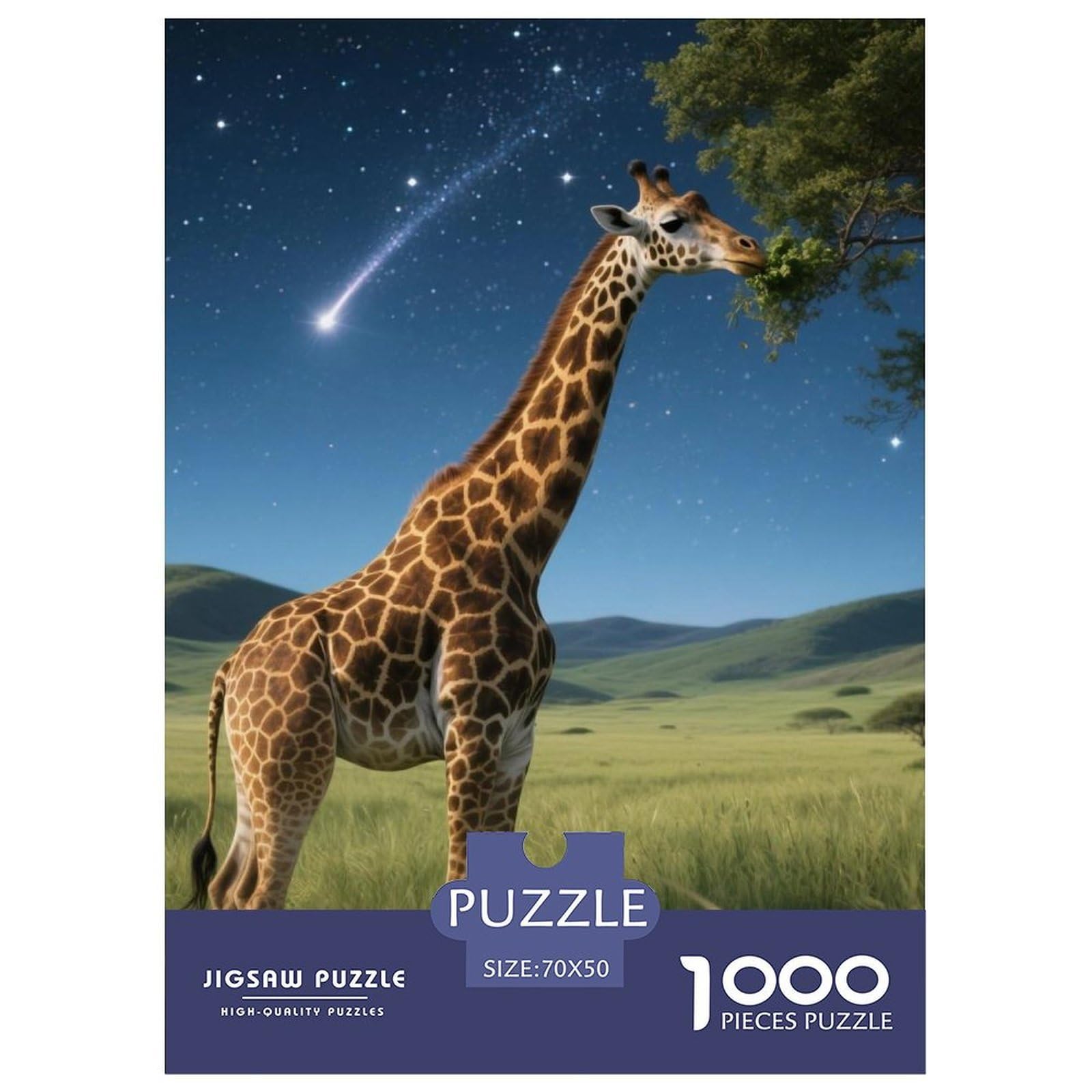 Giraffe 1000 Puzzles Adults Puzzle Adults Puzzle Gifts Birthday Animal Unique Gifts Challenging & Brainteasing 70x50cm/1000pcs — image 1