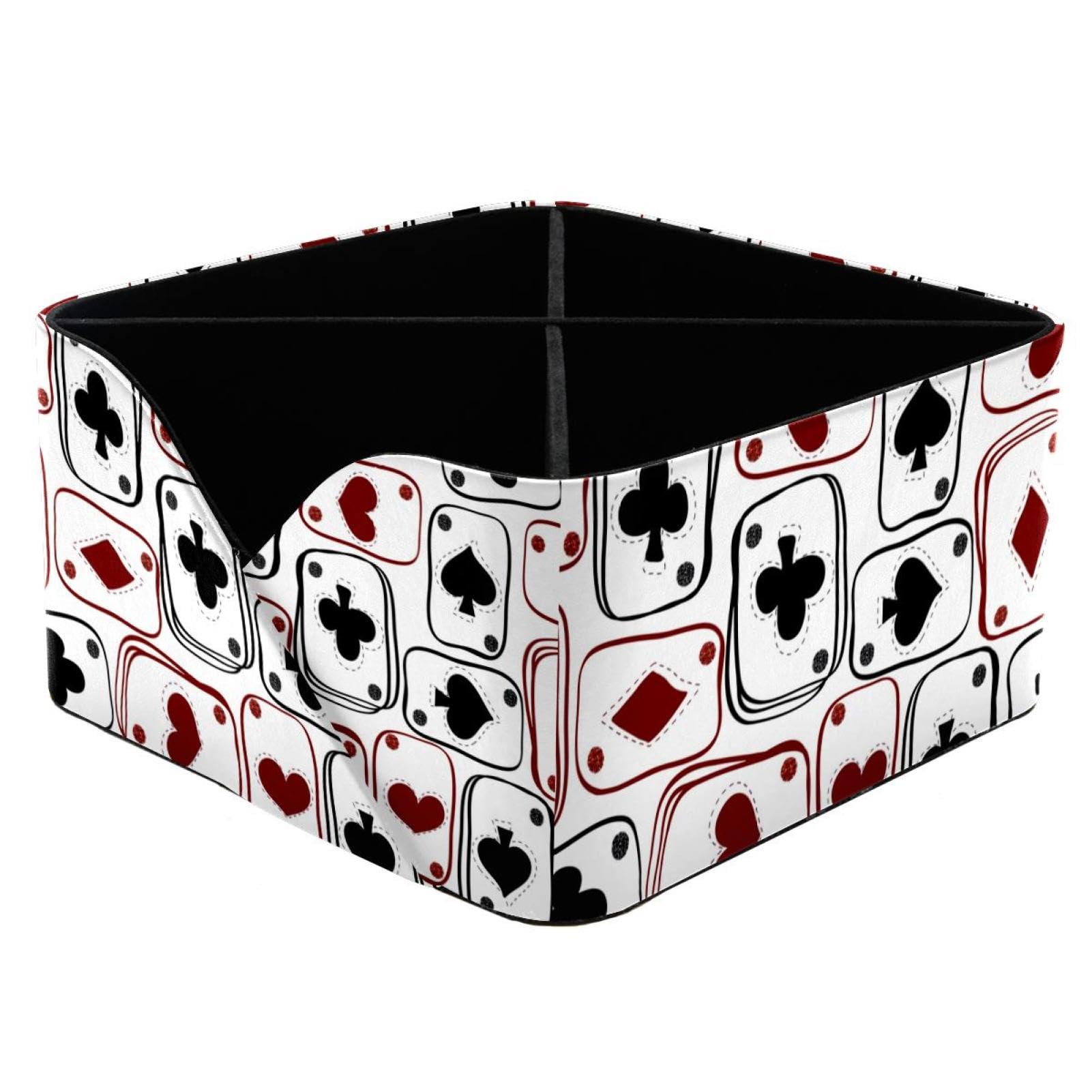 Organiseur de bureau noir et rouge à 4 compartiments pour fournitures