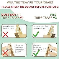 Vista 2 de Bandeja para silla alta compatible con silla Stokke Tripp Trapp - Rosa polvoriento mate - Sin placa de succión - Diseño ergonómico curvado - Sin