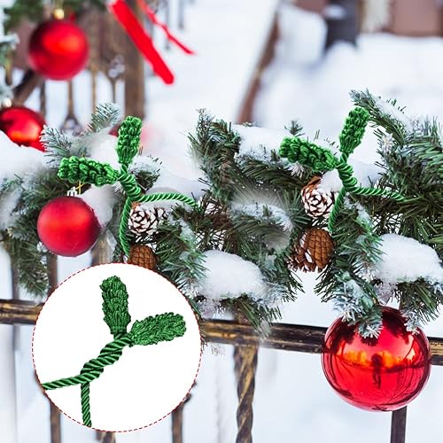 Miniatura 3 de Guirnalda de Navidad, lazos decorativos de 20 pulgadas, extendidos para guirnaldas, barandillas de Navidad, decoración de vacaciones, reutilizables