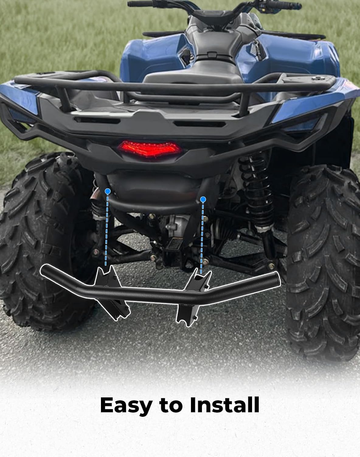 KEMIMOTO ATV Rear Bumper Guard Compatible with Can-Am Outlander 500 700 2023-2024, Heavy Duty Steel Rear Brush Guard Protector Replace#715004953