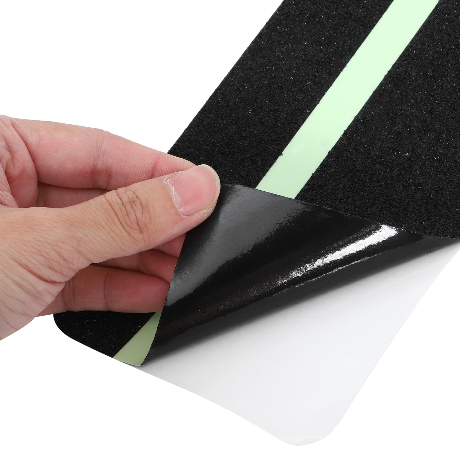 Holibanna 12 Piezas Tread Antideslizante de Madera para Escaleras Interiores y Exteriores Tiras Nocturnas para Mayor Visibilidad para de Madera y Decks Protección Antideslizante para