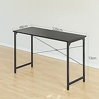 Vista 101 de CubiCubi Escritorio para computadora, escritorio pequeño de oficina en casa de 40 pulgadas, mesa de PC de estilo moderno y simple para el hogar