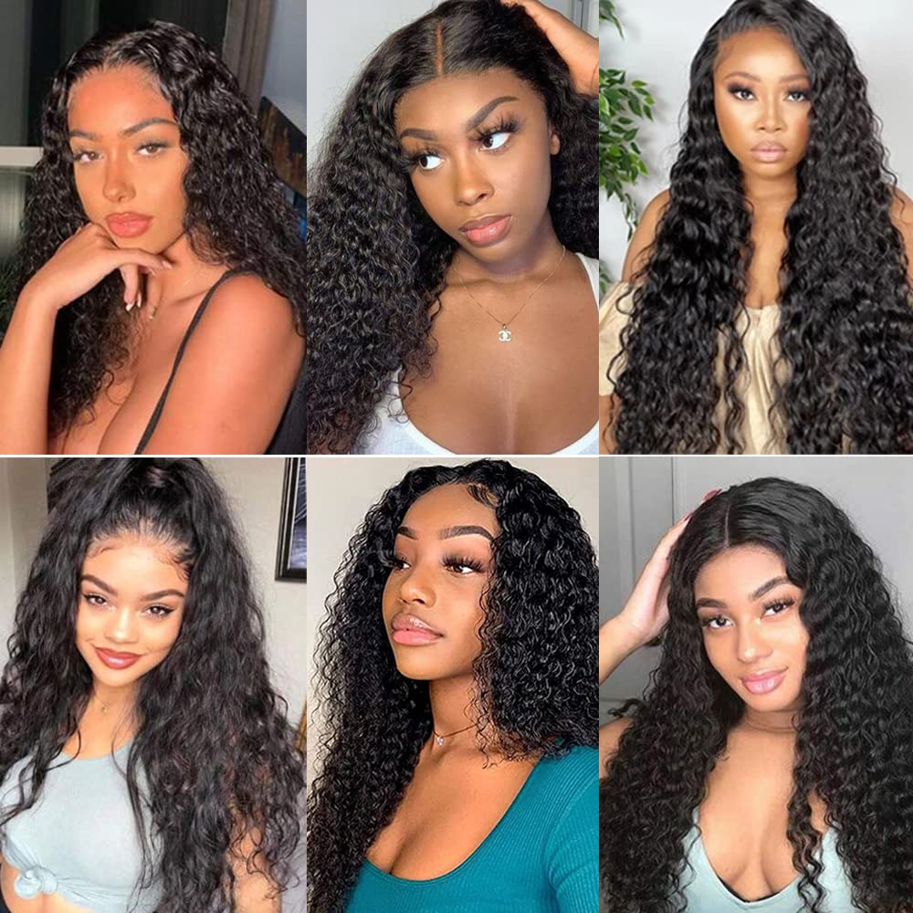 Kinky Curly Bundle Natural Black Human Hair 3 Bundles Brazilian Unprocessed Virgin Hair Extensions Double Weft Bundle For Women 14 16 18 Inch