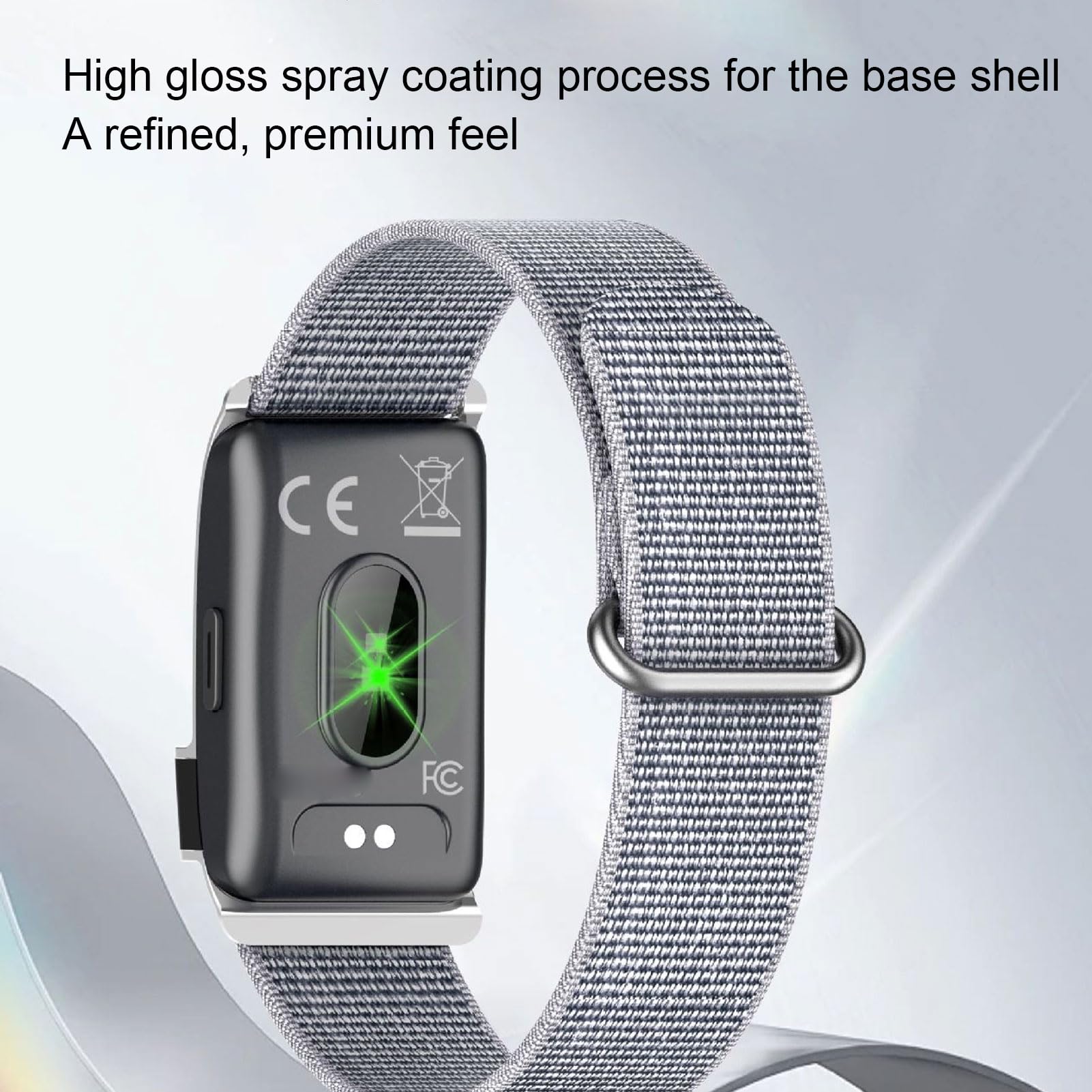 Sxhlseller Bracciale Fitness Intelligente con Durata della Batteria di 20 | Braccialetto Sanitario Intelligente Impermeabile IP68, Cinturino in Nylon, modalità Multisport, Monitoraggio del Sonno,