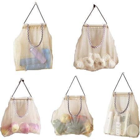 Amazon Ximu 野菜保存メッシュバック ５枚セット保存バック 再利用可能な収納ネットバック ポリ袋ストッカー オンライン通販