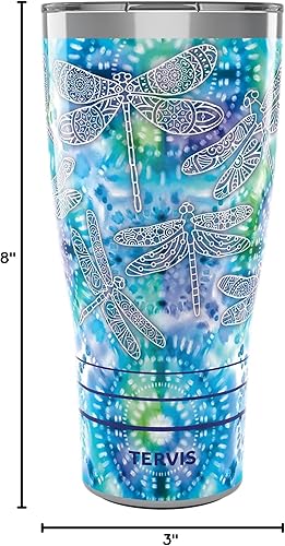 Miniatura 9 de Tervis Vaso aislado de libélula Tie Dye, 30 onzas, acero inoxidable