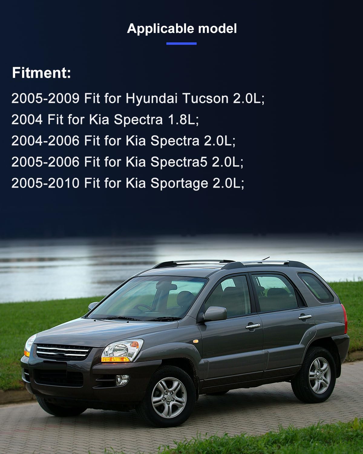 ECCPP AC Compressor Fast Cooling 2004-2006 Fit for Kia Spectra Spectra5 for Sportage 2.0L Air Conditioning Compressor 4 Grooves 10PA15C