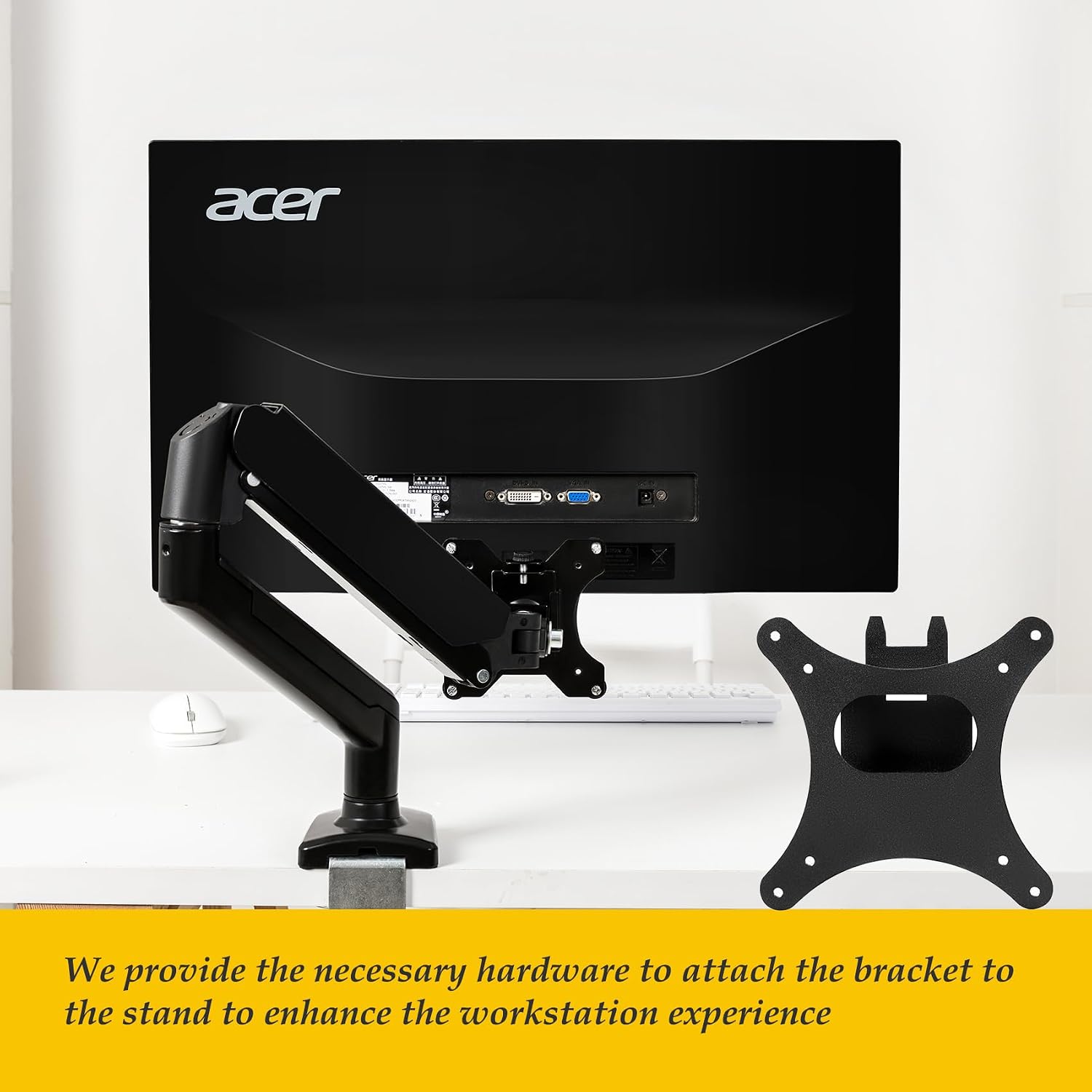 Monitor Arm/Mount VESA Bracket Adapter Compatible with Acer G227HQL, G237HL, G247HYL, H226HQL, H236HL, SA230 bi, SB220q