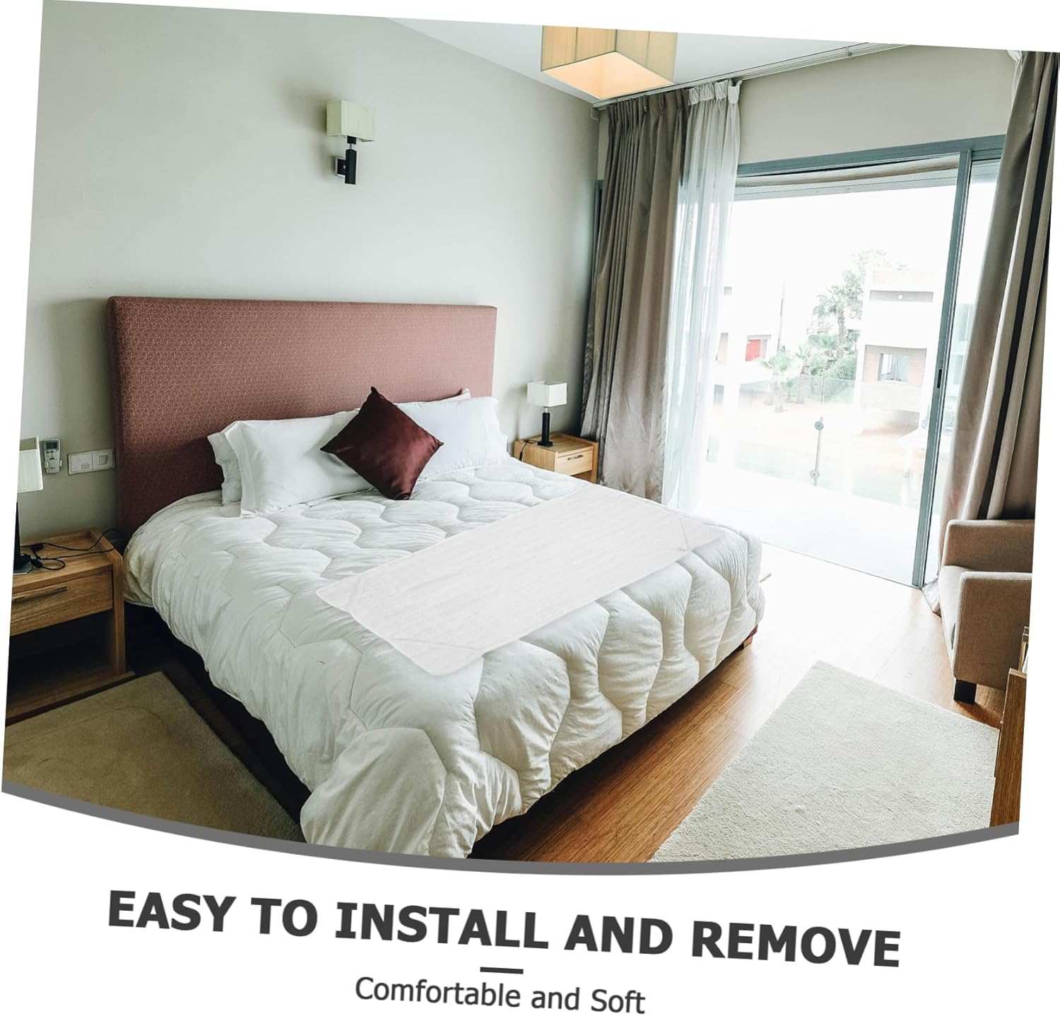 Cabilock Sofa Cover Machine Washable Mattress Protector Anti-Sweat Mattress Pad for Guesthouse