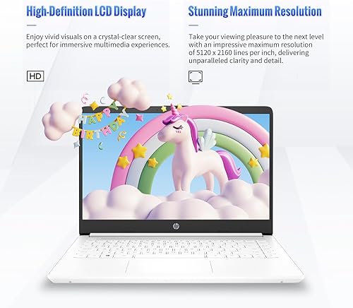 Miniatura 2 de HP Newest 14" Ultral Light Laptop, 314GB Storage(64GB eMMC+250GB Portable SSD), Intel Quad-Core N4120, 1 Year Office 365, HDMI, WiFi, USB-A&C, Long
