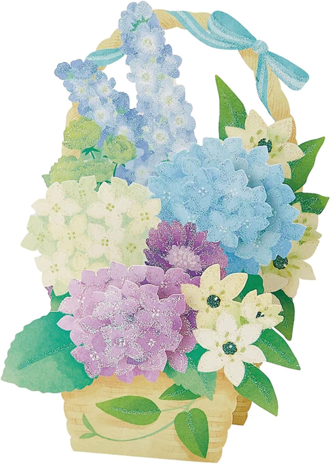 Sanrio 006823 Message Card, Early Summer Card, Wisteria Trellis Laser Greeting Card, International Shipping Available, JES 12-3