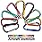 12PCS Carabiner Keychain Clip - 3 Aluminum Caribeener Key Clip,D Ring Shape Nonlocking Carabeaner Hook Buckle,Multi-Function Spring Snap Key Clips Tool for Home,Camping,Hiking,Traveling,Backpack
