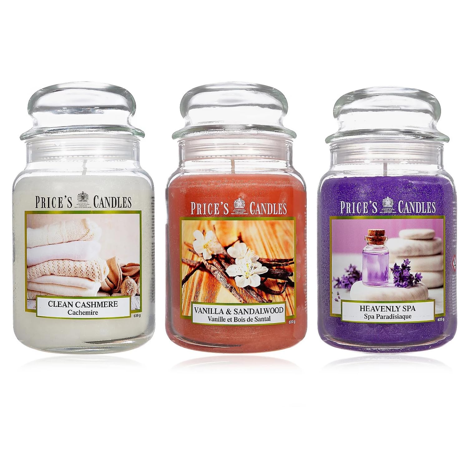 Price'sCandles Limited Edition Set of 3 Large Jar Candles Bundle | Scented Candle Long Burning Up to 450 Hours Burn Time | Large Scented Candles for a Relaxing Mood