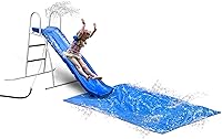 XDP Recreation 6ft Water Wave Backyard Slide with Sprinkler & Tarp - Free-Standing, ASTM Certified for Kids 3-8