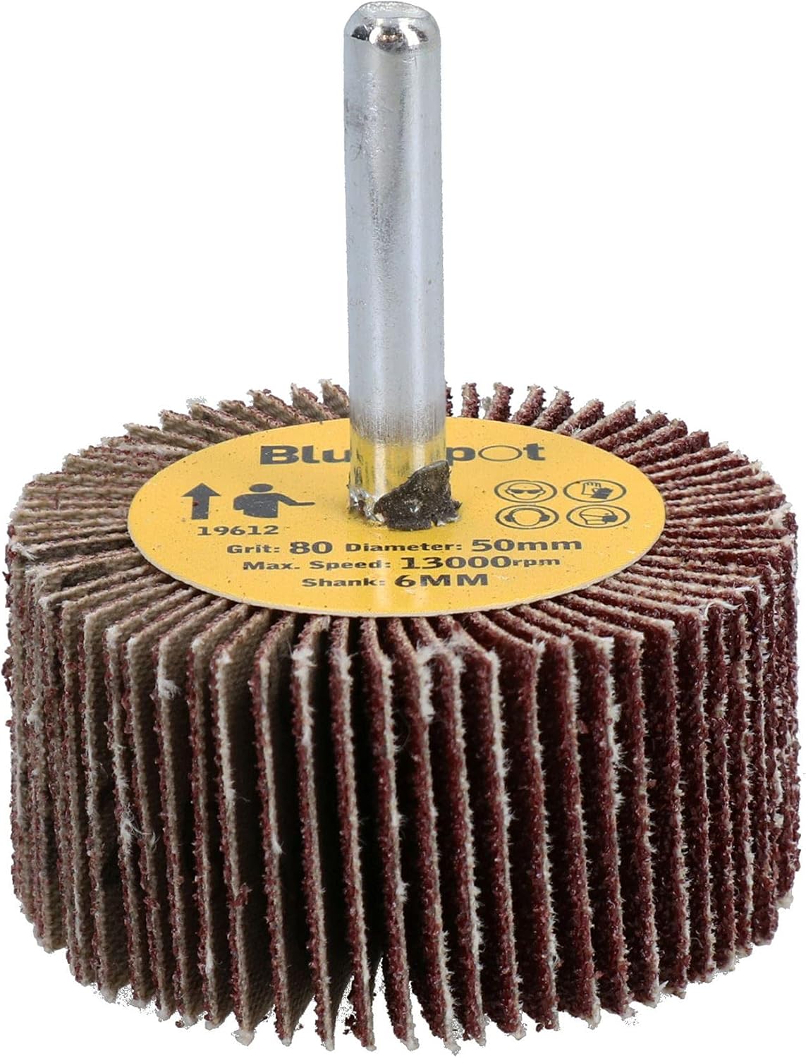 80 Grit 50mm Flap Wheel Disc Abrasive Sanding Pads For Drills 6mm Shank 20pc
