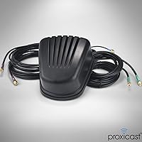 Vista 2 de Proxicast Antena combinada 5 en 1 de bajo perfil 2x2 MIMO 4G/5G + Wi-Fi + GPS de montaje en tornillo compatible con Cradlepoint, Digi, Peplink