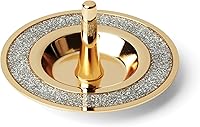 Kate Spade Sitting Pretty Pink Glitter Ring Dish - Sparkling Gold-Plated Jewelry Tray 4"